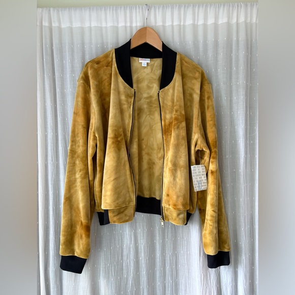LuLaRoe Stevie crushed velvet bomber jacket - Picture 4 of 6